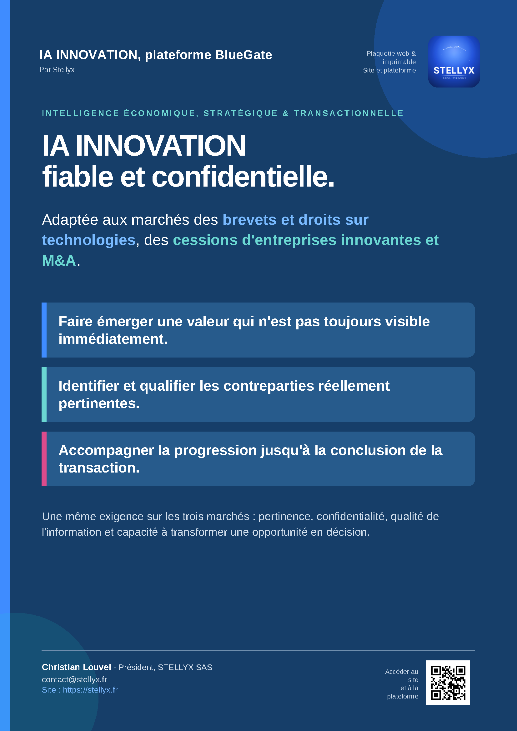 Aperçu de la plaquette STELLYX et IA-INNOVATION BLUEGATE